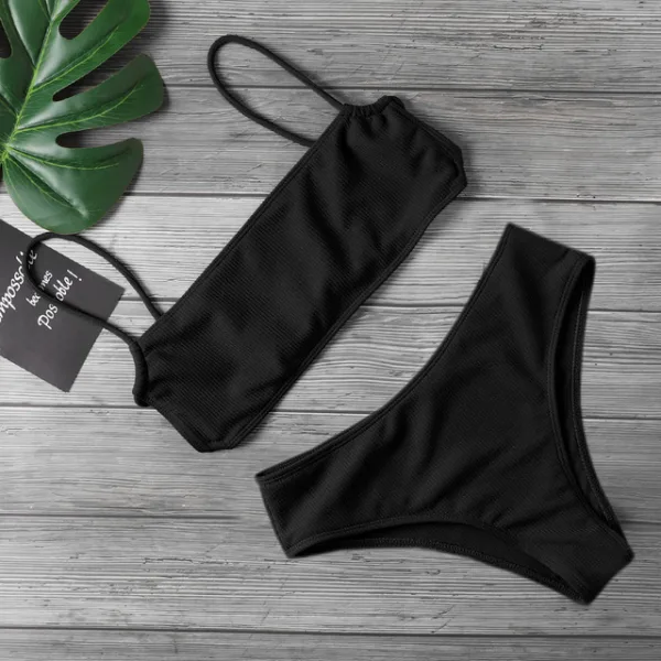 Lace Trim Two-Piece Bikini Set