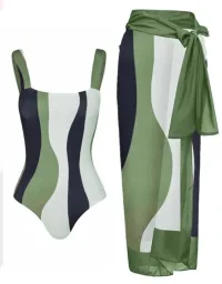 Green One Piece Gauze Skirt