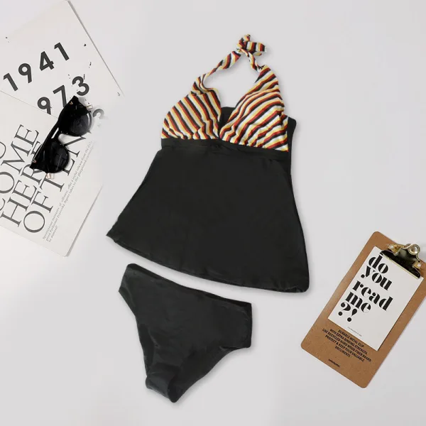 Classic Striped High-Elasticity Swimsuit