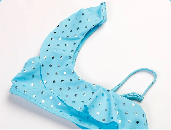 Polka Dot Ruffled Bikini Set