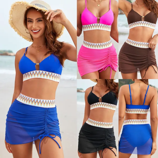 Mesh Overlay Two-Piece Bikini Set