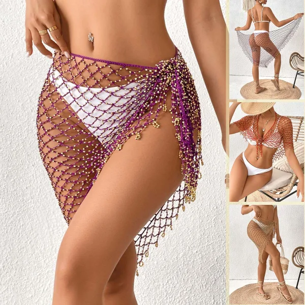 Crochet Beaded Shawl Cover-Up