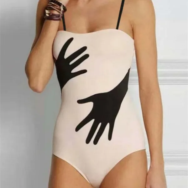 Essential One-Piece Swimsuit with Gauze Overlay