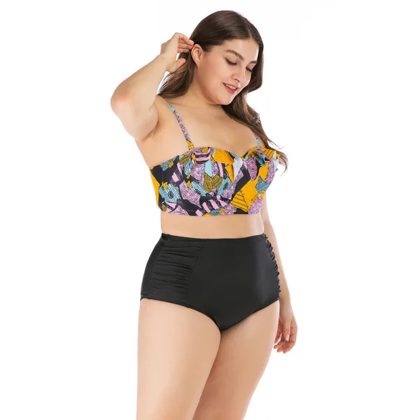 Plus Size High-Waist Bikini Set