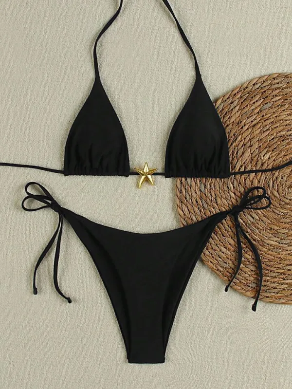 Essential Lace-Up Bikini Set