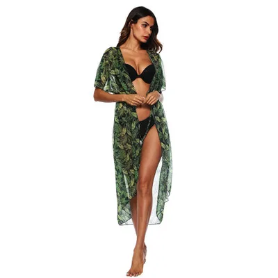 Coastal Printed Beach Cover-Up Blouse