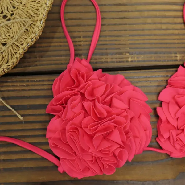 Floral Appliqué Bikini Set