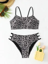 Leopard Print Black Rope