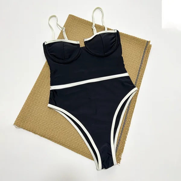 Minimalist Solid One-Piece Swimsuit