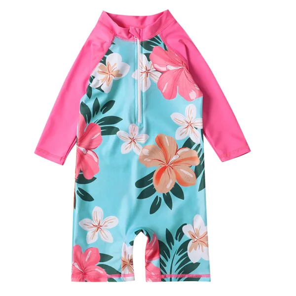 Floral Print One-Piece Swimsuit