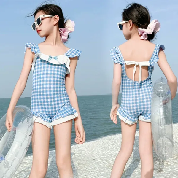 Classic Plaid One-Piece Swimsuit