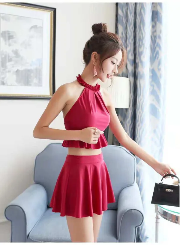 Classic Gathered Two-Piece Swimsuit