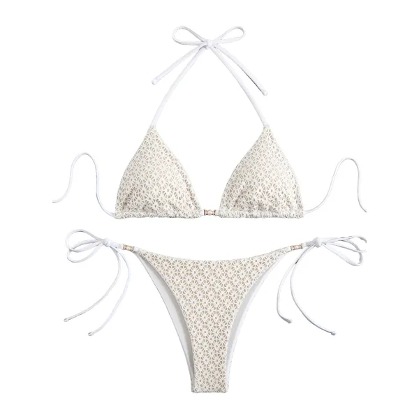 Multicolor Open-Back Bikini Set