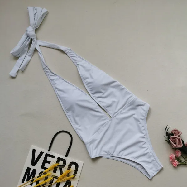 Serpent Print Cross-Tie One-Piece Swimsuit
