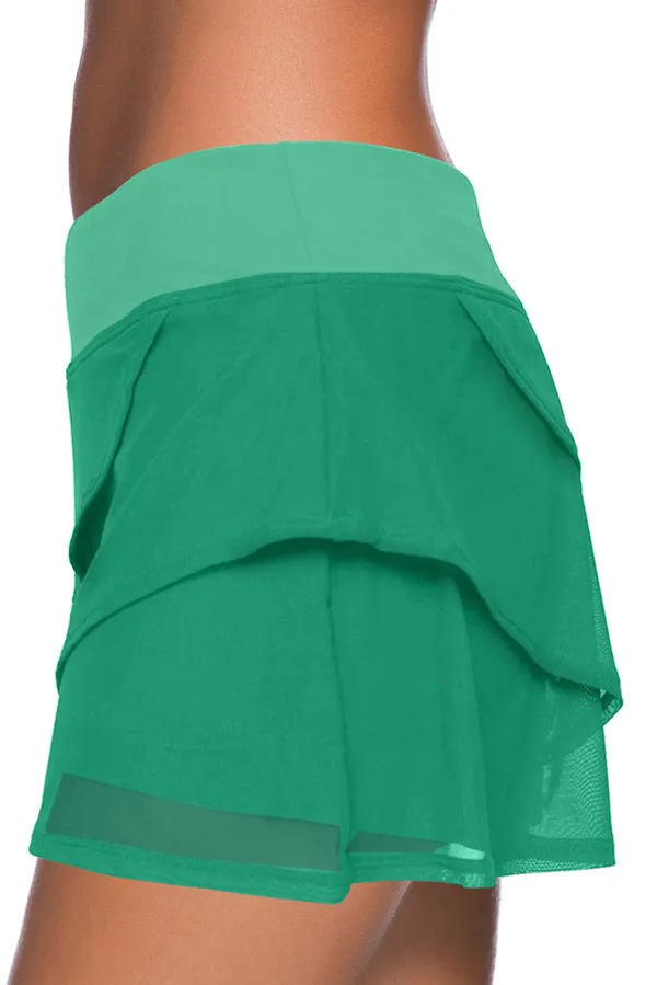 High-Waist Ruffled Bikini Bottoms