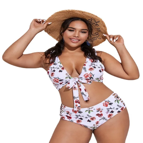 Printed Split Bikini Set