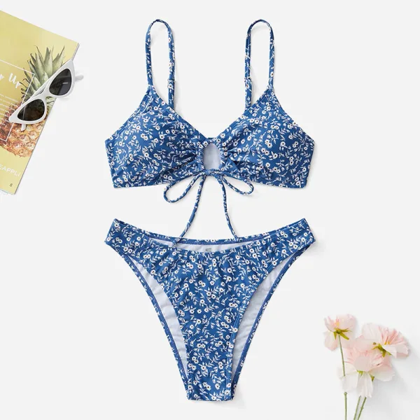 Azure Three-Piece Swim Set