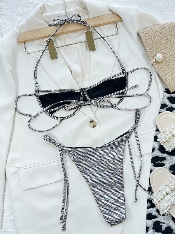 Luna Metallic Bikini Set