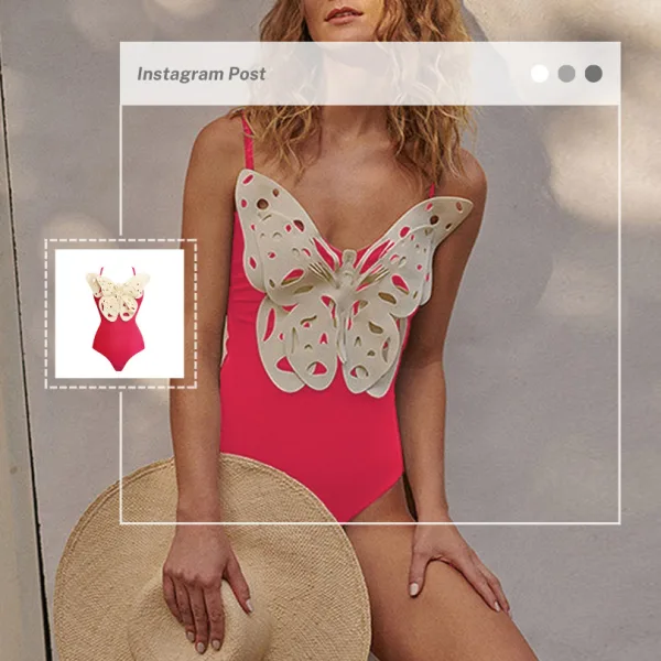Butterfly Embellished One-Piece Swimsuit
