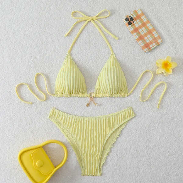 Drawstring Strap Bikini Set
