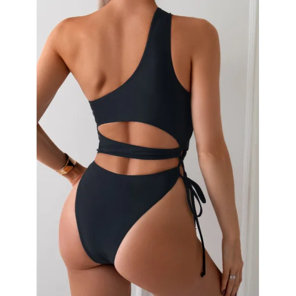 Aura One-Shoulder Cut-Out One-Piece Swimsuit