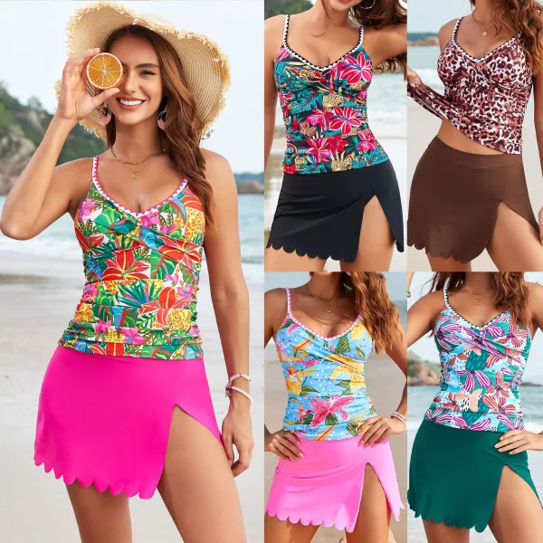 Ruffled Skirt Bikini Set