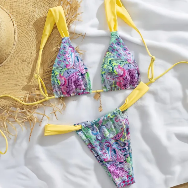 Floral Print Two-Piece Bikini Set