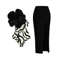 Black Flower Suit