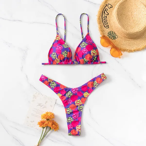 Printed High-Waist Bikini Set