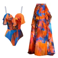 Orange And Blue Suit