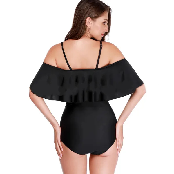 Off-Shoulder Ruffle One-Piece Maternity Swimsuit