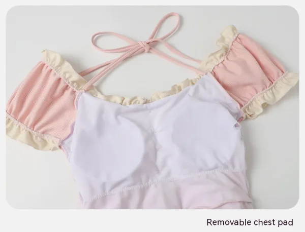 Classic One-Piece Swimsuit in Soft Pink