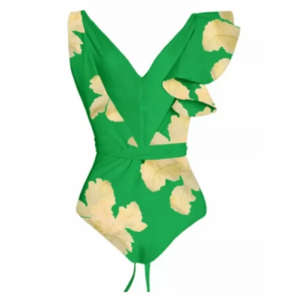 Vintage Floral Three-Piece Swim Set