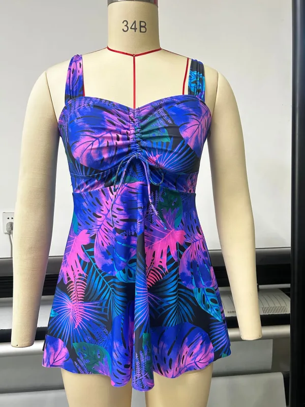 Floral Print Skirted One-Piece Swimsuit