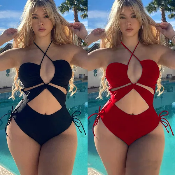 Minimalist Solid One-Piece Swimsuit