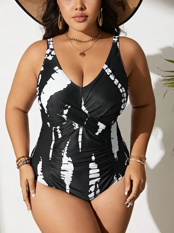 Color-Block One-Piece Swimsuit