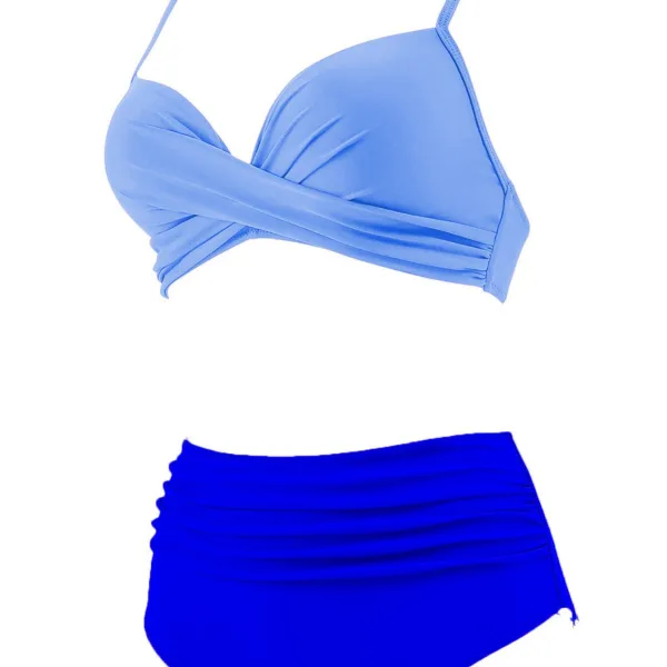 High-Waist Bikini Set with Classic Silhouette