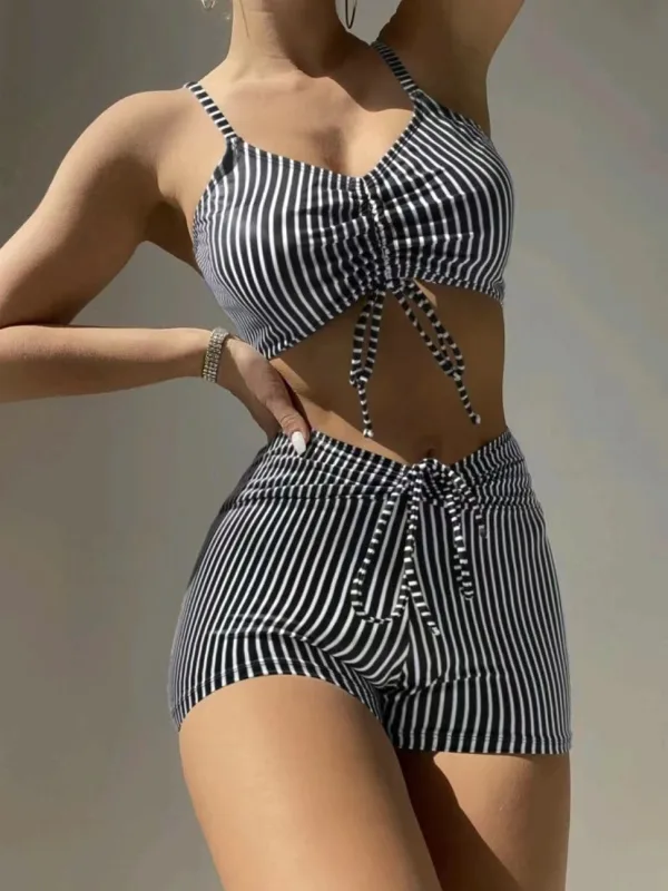 High-Waist Split Bikini Set
