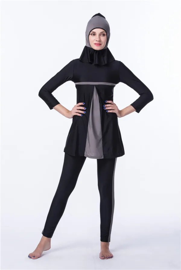 Modest Coverage Swim Set with Integrated Support