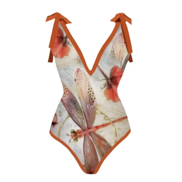 Retro Printed One-Piece Swimsuit