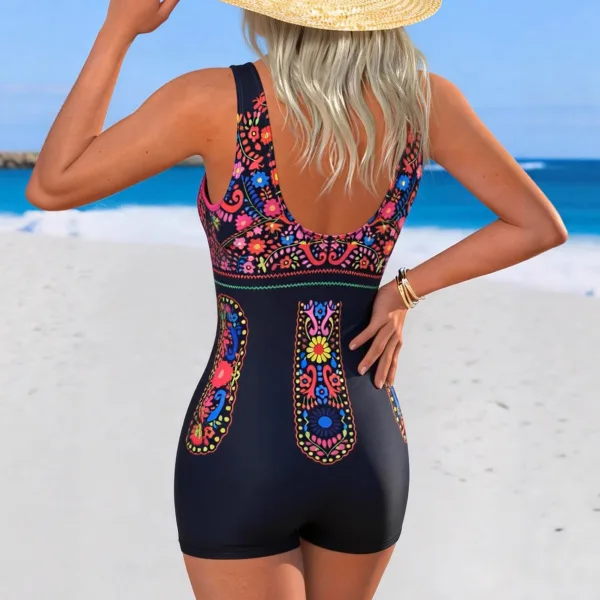 Sleeveless One-Piece Swimsuit in Classic Silhouette