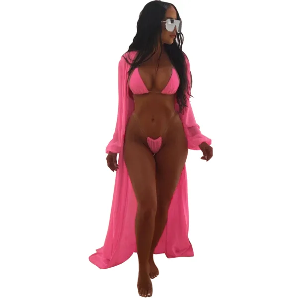 Solstice Three-Piece Swim Set with Sun Protection Blouse