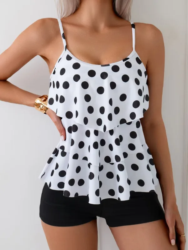 Monochrome Two-Piece Bikini Set