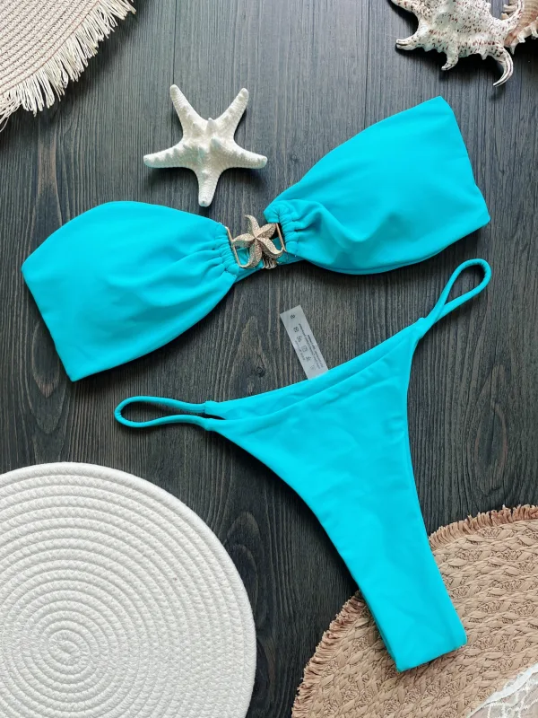 Star Accent Two-Piece Bikini Set