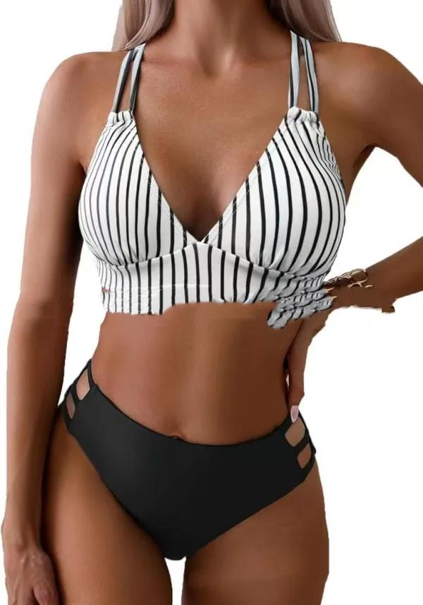 V-Neck Halter Bikini Set