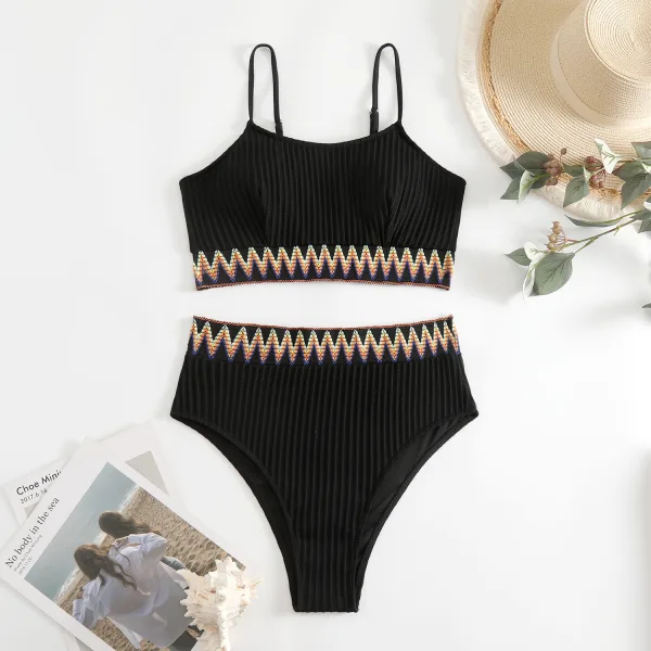 Chevron Strap Bikini Set