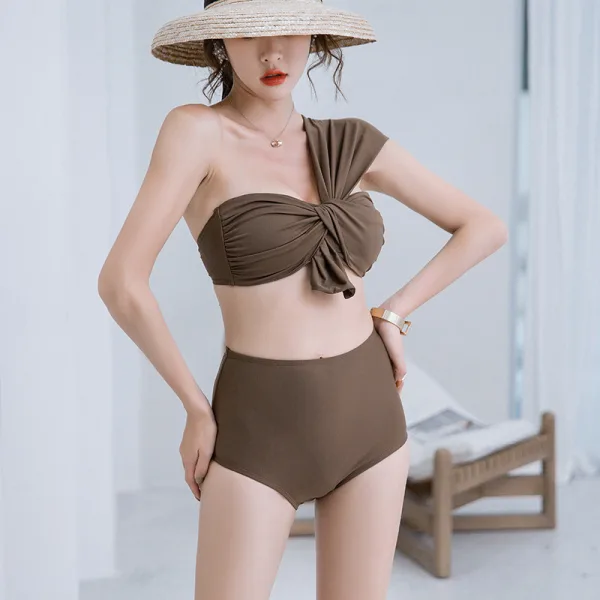 Sereia One-Shoulder High-Waist Bikini Set