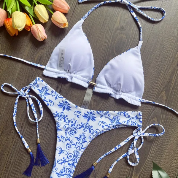 Porcelain Print Bikini Set