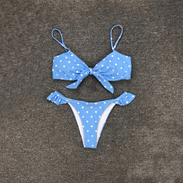 Polka Dot Bikini with Bow Detail