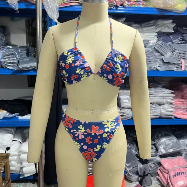 Banded Bikini Set in Solid and Variegated Tones
